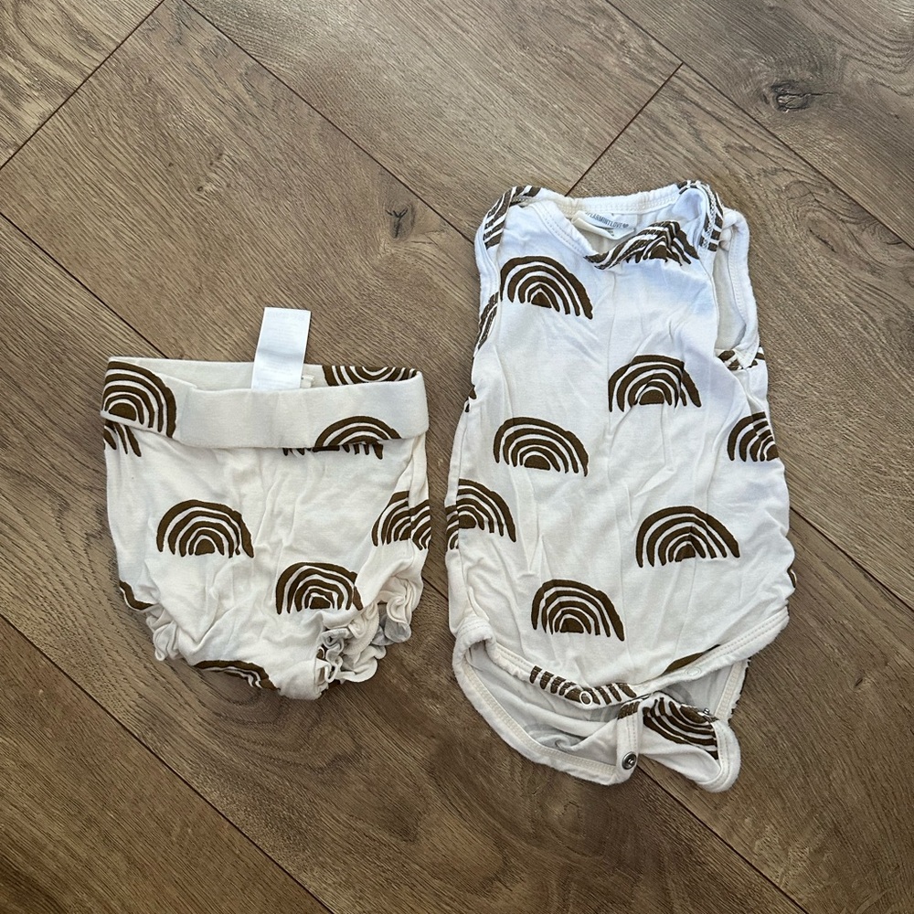 Spearmint love body suit bloomer set